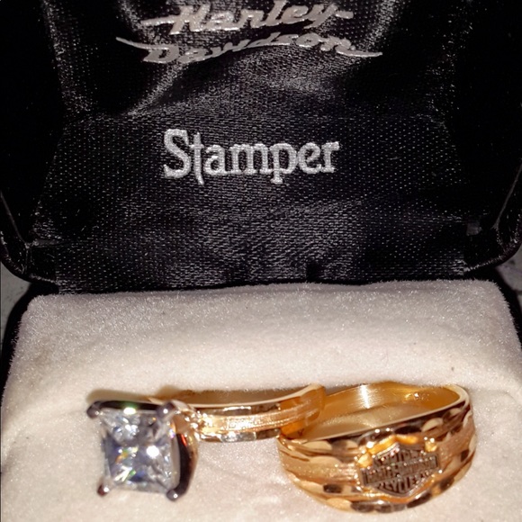 One-Of-A-Kind Harley Davidson Wedding Set - Picture 2 of 3